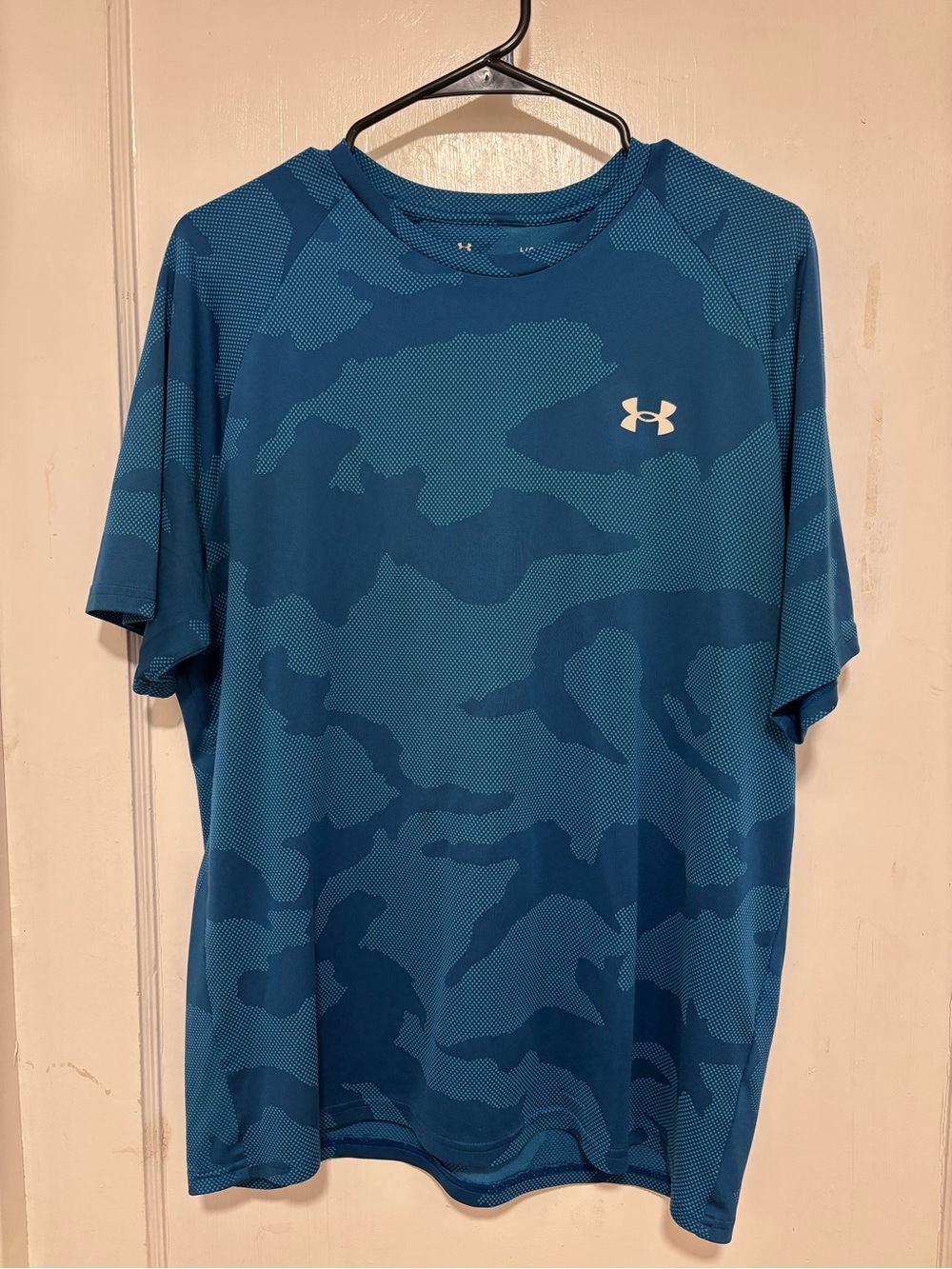 Under Armour Blue Camouflage Short Sleeve Performance Tee